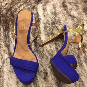 NEW GENUINE LEATHER SUEDE PLATFORM SANDALS